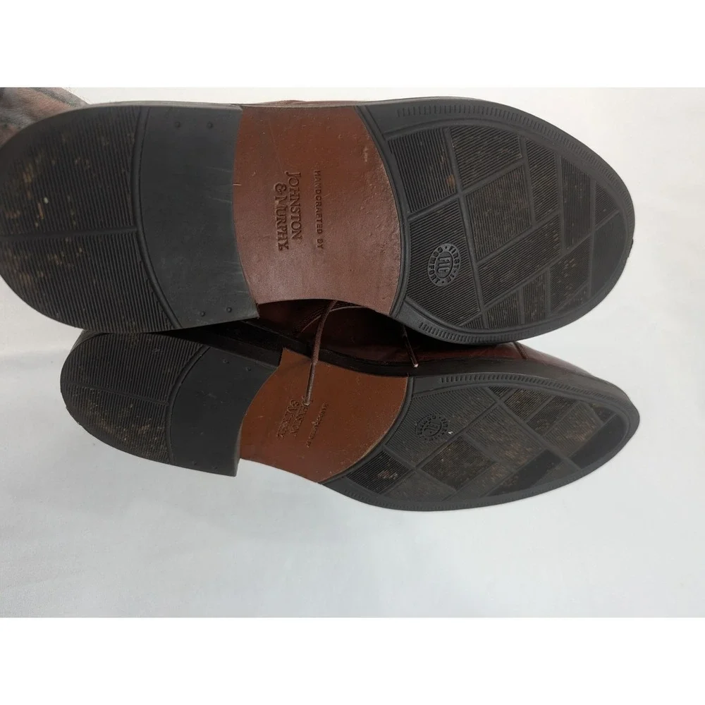 TABOR CAP TOE MEN'S‎ SHOES 10.5 M BROWN LEATHER JOHNSTON MURPHY